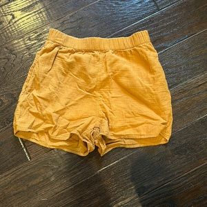 Universal threads orange linen shorts
